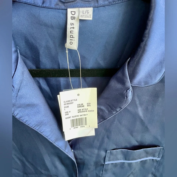 Davids Bridal Sleepwear by DB Studios Silk like soft PJ TOP only Size large NWT - Picture 4 of 4